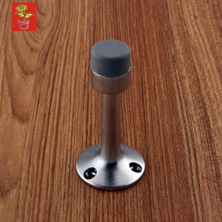 zinc alloy door stopper Gray rubber door stop wall mounted doorstops