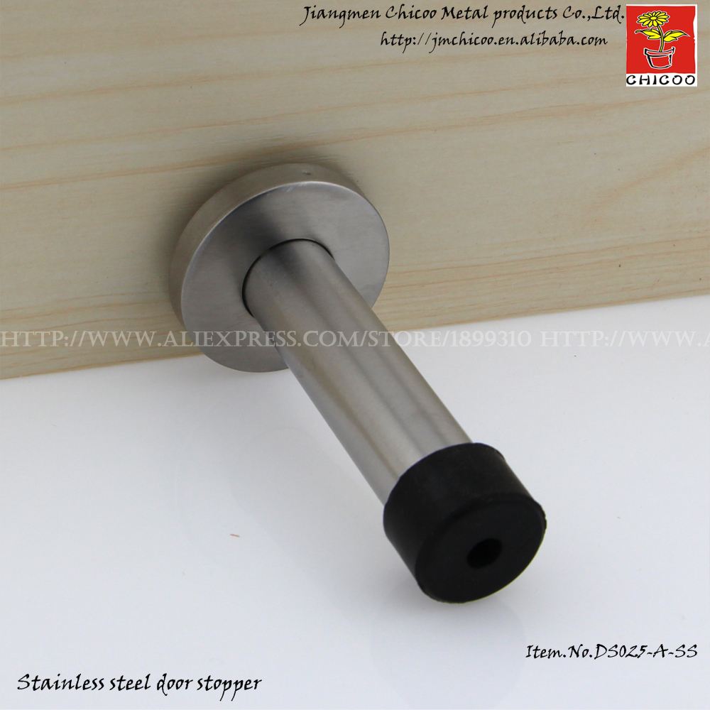 decorative door stopper Stainless steel rubber door stop 3.5inch high wall door holder doorstops