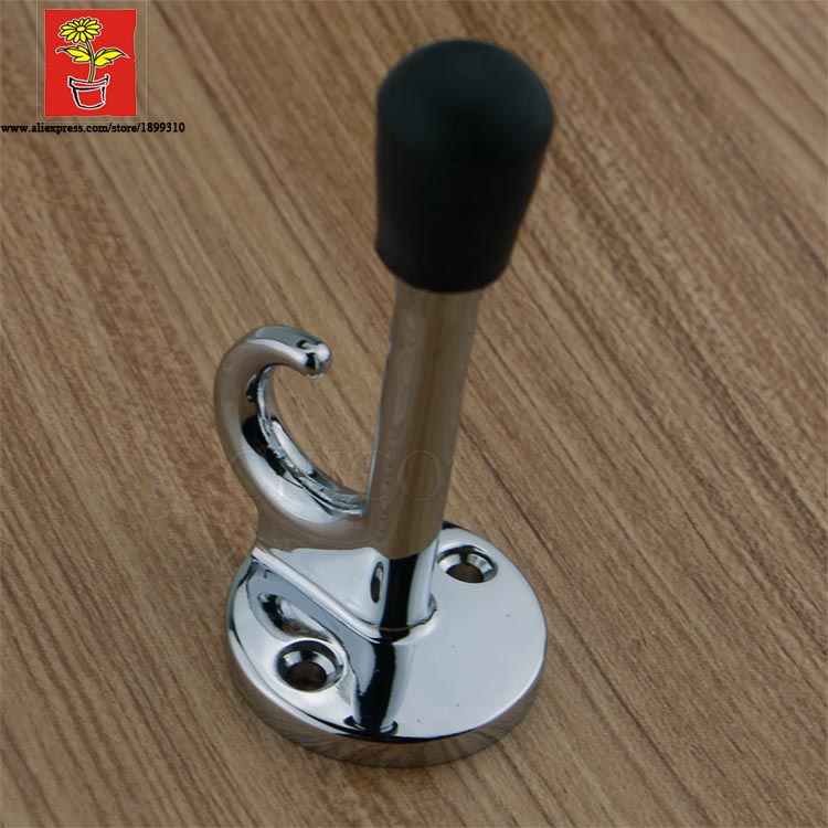  Polish chrome Zinc alloy door stop with HOOK