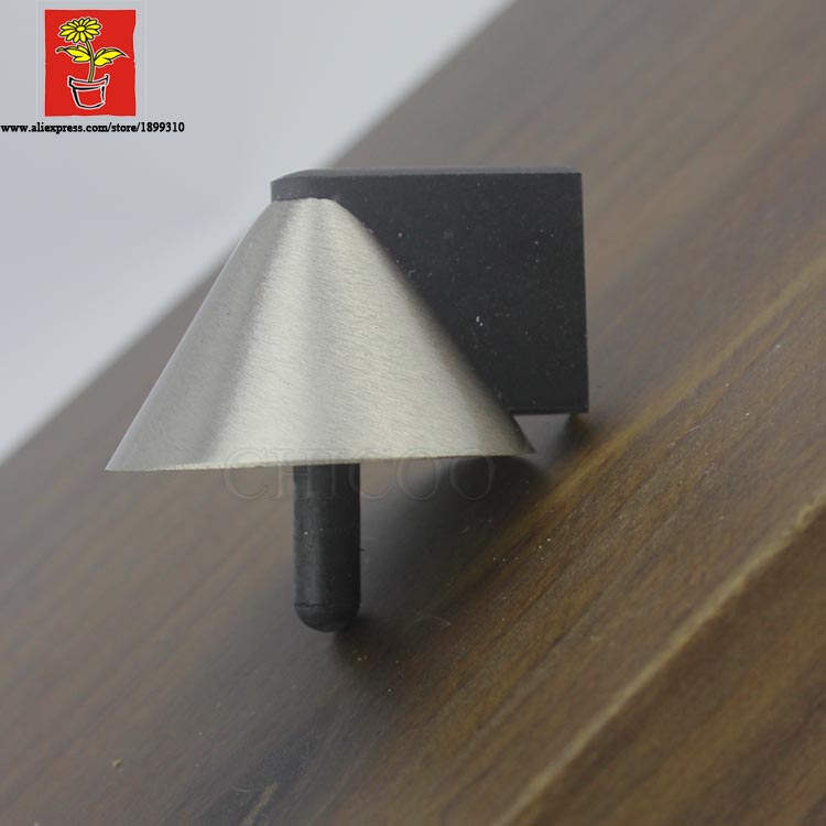  Satin chrome pyramid door stops Floor mounted doorstop