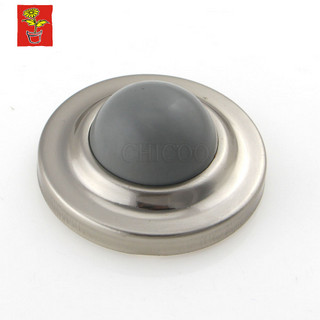 Concave Wall Door Stop steel Durable Rubber Bumper