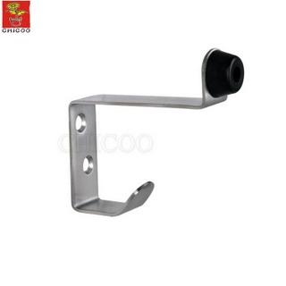 Stainless steel door stop with coat Hook